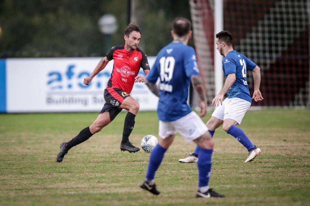 STRONG RESPONSE: Zac Walker was pushed back to the bench for Murray United, but starred as a substitute with two assists and a late goal in the 5-0 win against Ballarat City on Saturday. Picture: JAMES WILTSHIRE