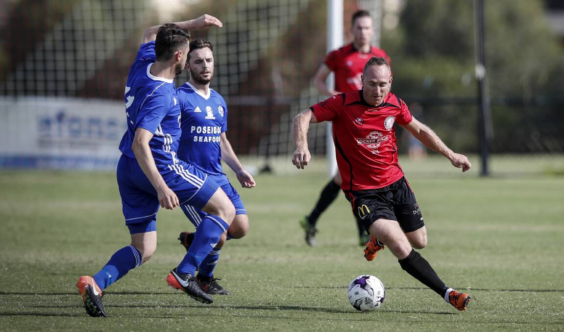 SOLID PERFORMER: Chad Bugeja stepped up in the absence of star Archie Thompson during Murray United's 2-1 win over Sunshine-George Cross. 