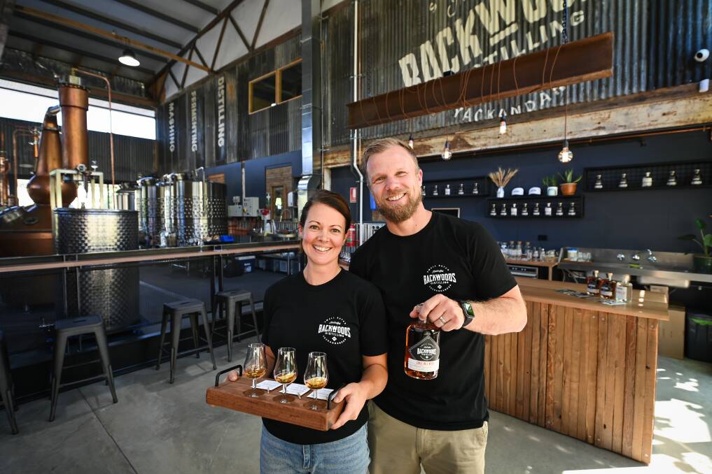 HILL TO CLIMB: Backwoods Distilling Co owners Bree and Leigh Attwood have been unable to employ extra staff for their Yackandandah business due to a constantly increasing spirits tax. Picture: MARK JESSER