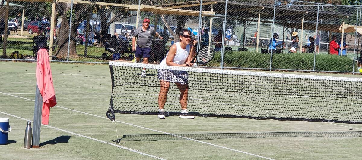 CLOSE CONTEST: Michael Ried and Lorinda Peters fell just short in their defence of the Burrumbuttock mixed doubles open title on Sunday.