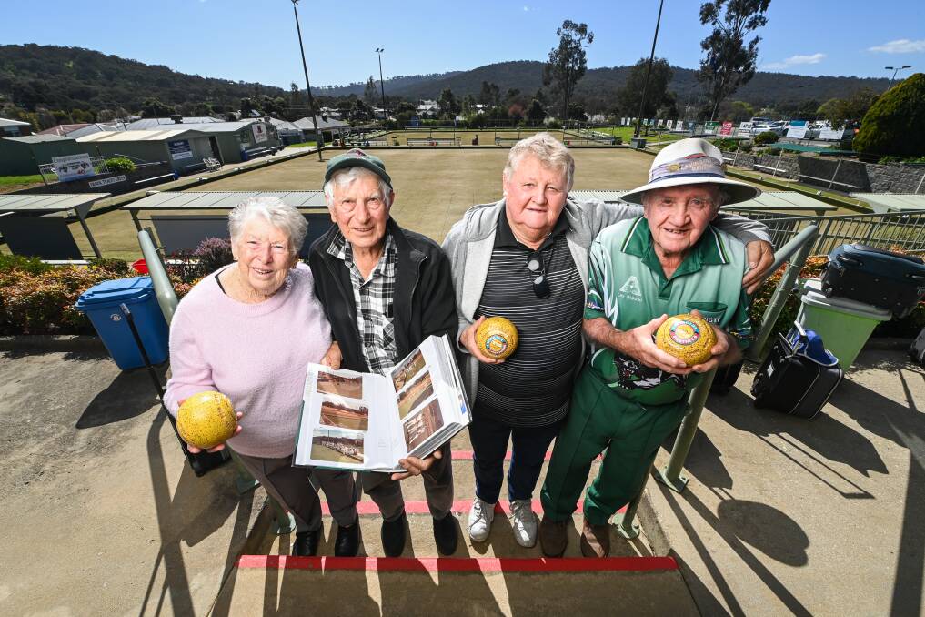 Lavington Bowling Club life members Sandra Kitt, Slawko Kitt, Ray Edwards and Les Waldron are looking forward to the 40th anniversary celebrations on September 16 and 17. Picture by Mark Jesser