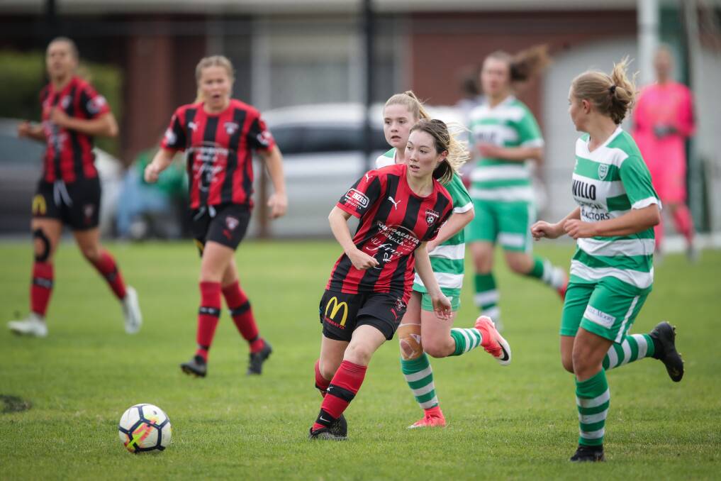 MATCH-WINNER: Colette Suter produced the only goal of the match to see Wangaratta through to the senior women's cup final with a 1-0 victory against Albury United on Saturday.