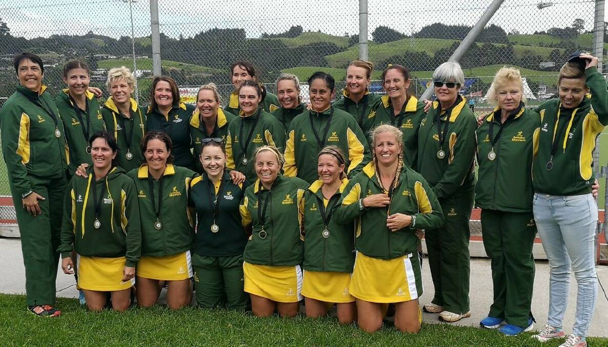 GREEN AND GOLD: Nan Latta and her Australian teammates show off their medals after a thrilling Trans-Tasman series win against New Zealand.