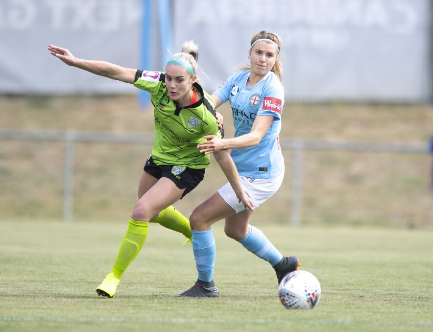 TOP STUFF: Blissett was a regular starter with Melbourne City in the W-League last season, which led to her Young Matildas selection. Picture: THE CANBERRA TIMES