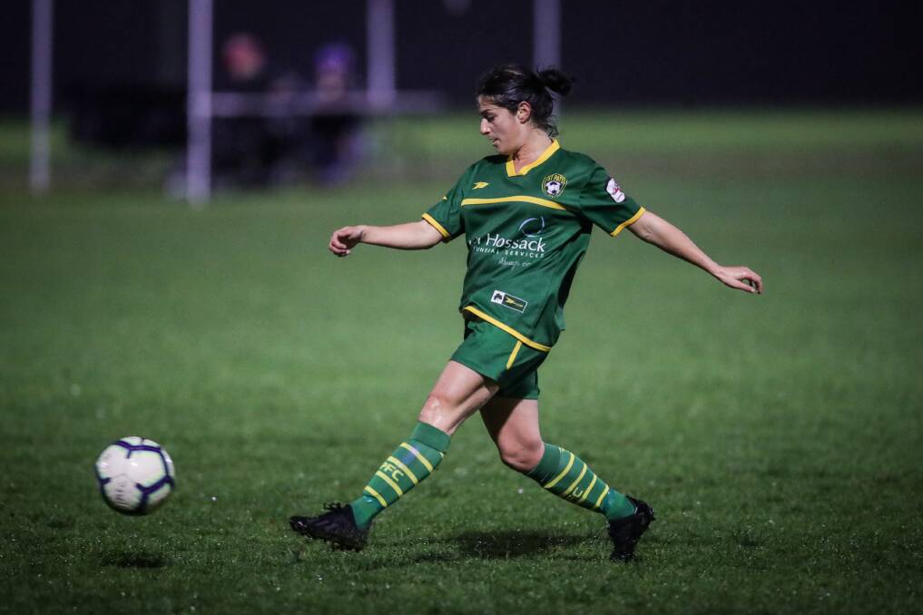ON FIRE: Isabella Barbaro made an impressive start to the 2021 Albury-Wodonga Football Association season with four goals in St Pats' 5-4 victory against Albury Hotspurs at Melrose Park on Saturday night.