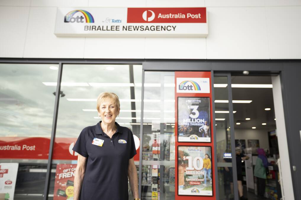 FINISHING UP: Birallee Newsagency, Post Office and Tattslotto owner Marlene Smedley will retire on Saturday after almost 40 years in the West Wodonga business and more than half a century in the industry. Picture: ASH SMITH