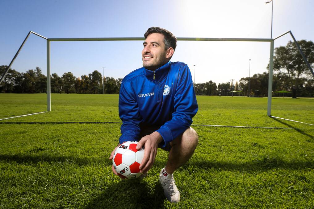 NEW VENTURE: Matt Park has been a star of the AWFA competition since arriving in 2015 and co-coached Myrtleford through its most successful era. The former professional is relocating to Queensland. Picture: JAMES WILTSHIRE