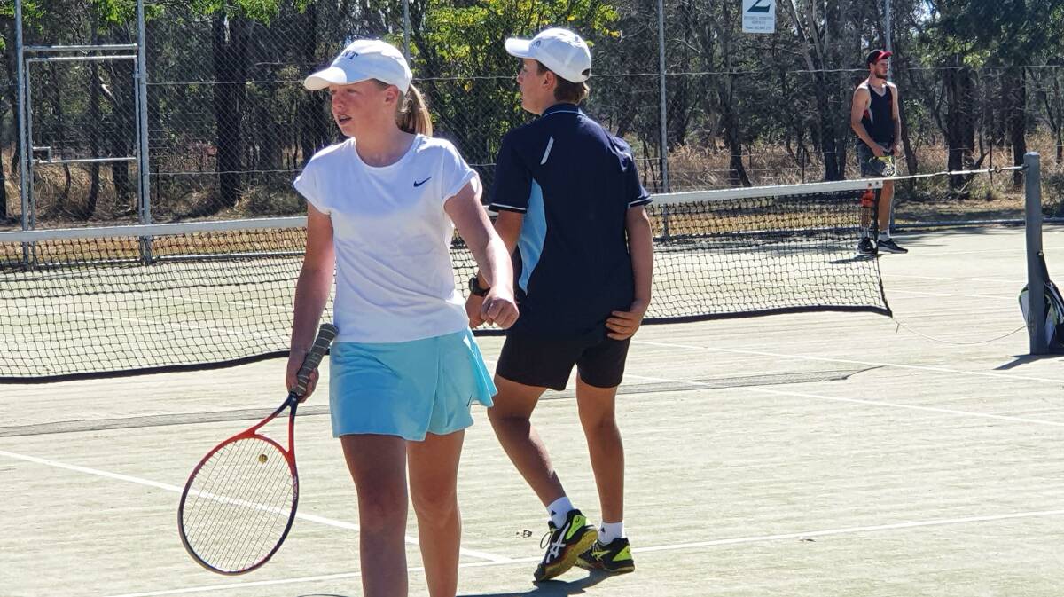 YOUNG GUNS: Indi Paton and Billy Hilton were crowned champions of section two at the annual Burrumbuttock mixed doubles tournament on Sunday.