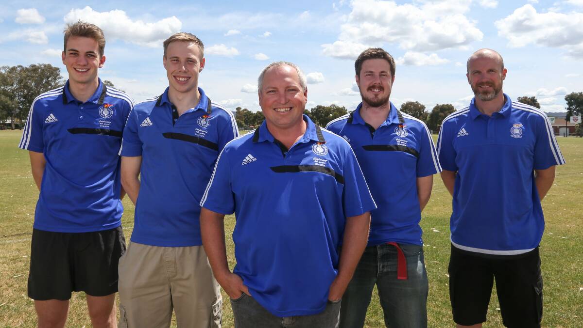 ON THE MOVE: Albury City senior men's coach Ricky Piltz (middle) will lead his side in Wagga's Pascoe Cup competition in 2020.