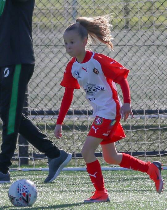 ONE TO WATCH: Murray United youngster Poppy O'Keefe has been regarded as "the next Sam Kerr" by W-League coach Jeff Hopkins. Picture: MURRAY UNITED FC