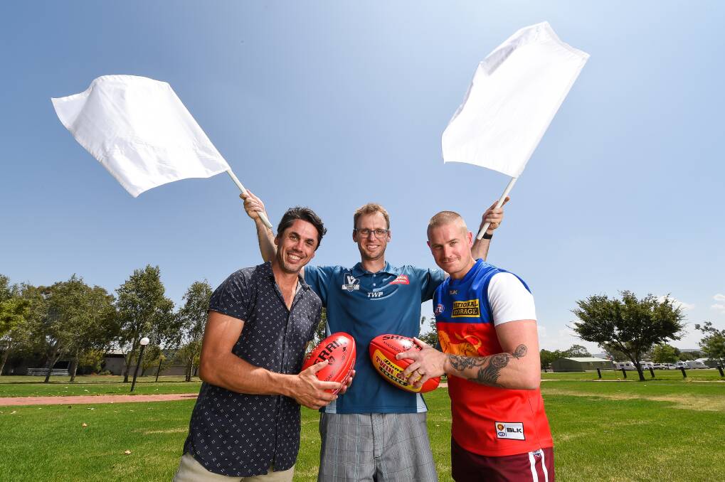 COME AND TRY: AFL North East Border Umpires operations manager Michael Bocquet has called on more current players to take up umpiring in the region. 