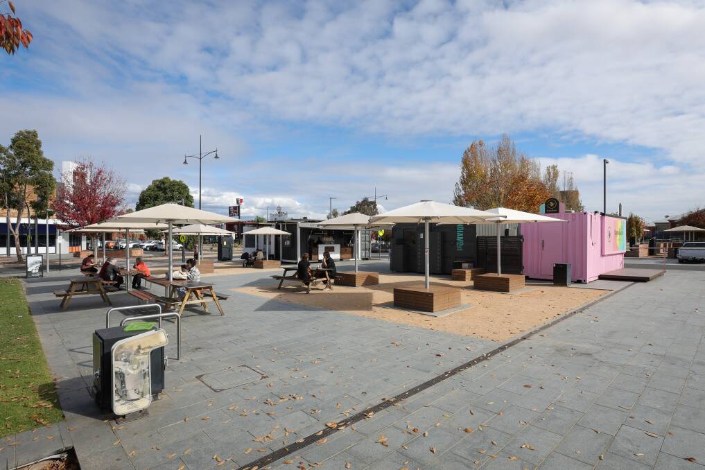 Hospitality operators at Wodonga's Junction Place, including Piccolo Pod, have gathered a strong following since opening at the site in 2015. Picture by James Wiltshire