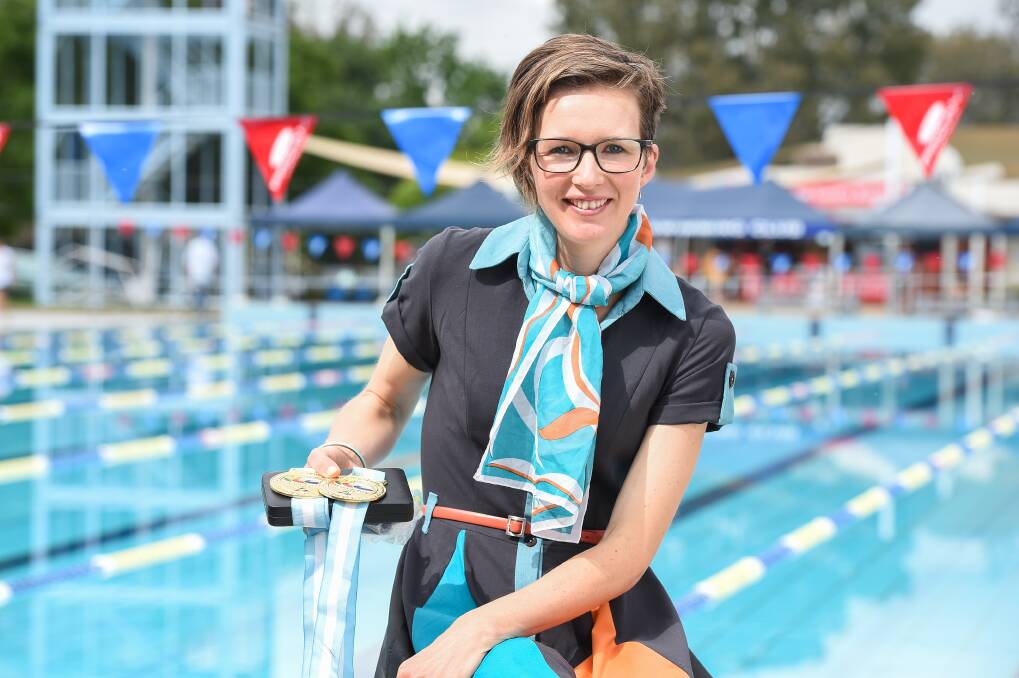 SWIM STAR: Paralympic bronze medallist and dual world champion Dianna Trudgian (nee Ley) reflected fondly on her experience 20 years on from the Sydney 2000 Games. Trudgian donated her medals to Albury Swimming Club in 2017.