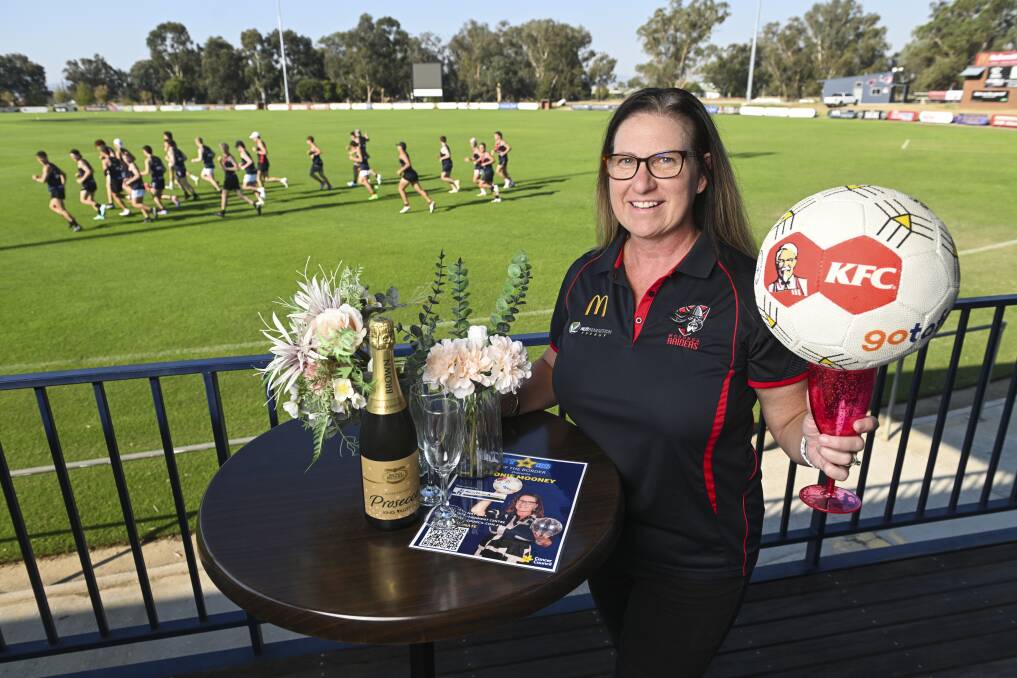 Wodonga Raiders life member Leonie Mooney is hosting a ladies high tea luncheon at Birallee Park on Good Friday, March 29, to raise funds for her Stars of the Border Dance for Cancer campaign. Picture by Mark Jesser