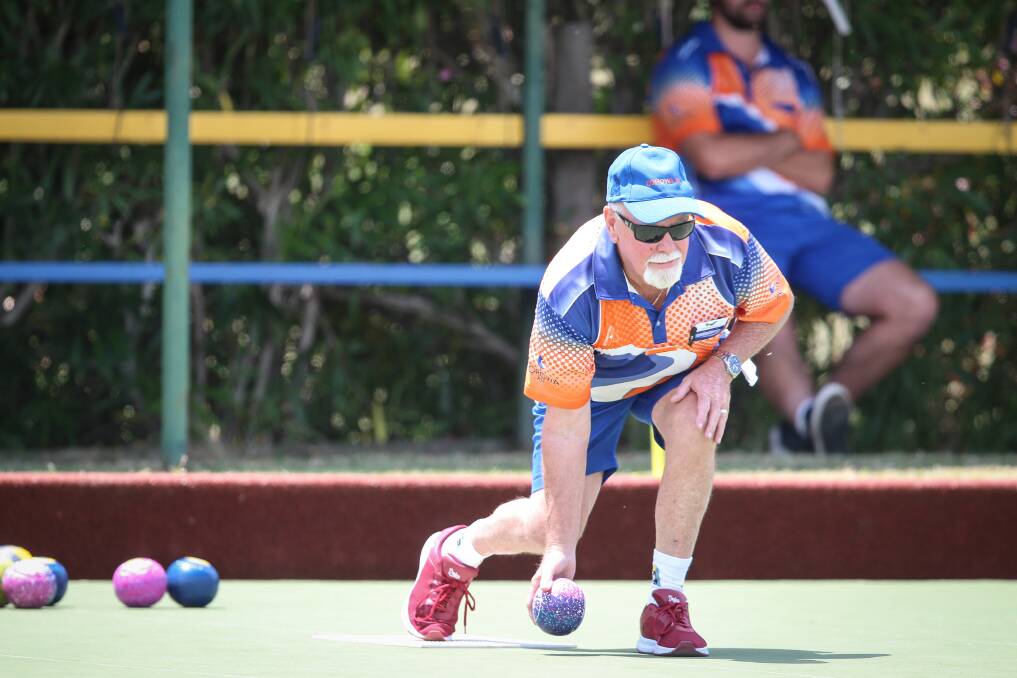 THE HEAT IS ON: Corowa RSL's Keith Mills bowls in a recent Ovens and Murray weekend pennant match. Picture: MARK JESSER