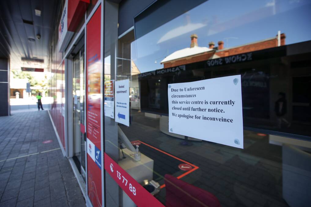 UNFORESEEN: Albury's Service NSW branch had to suddenly close on Thursday afternoon due to an individual suffering a medical episode. Picture: JAMES WILTSHIRE