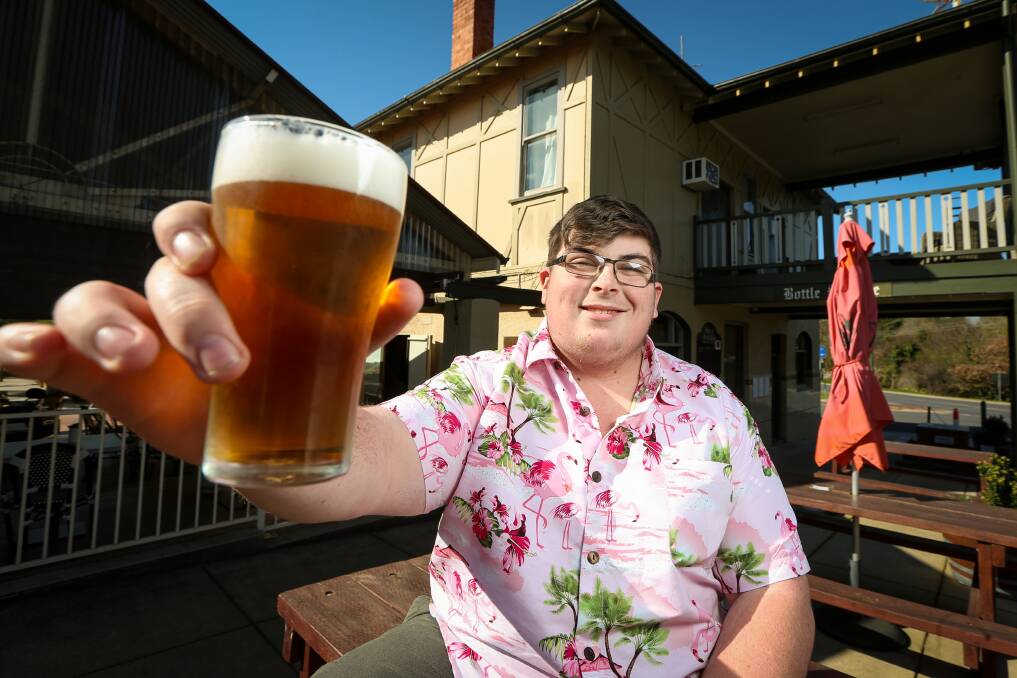 CHEERS: Geoffrey Cook is excited The Yackandandah Hotel can open its doors for limited patrons from midnight. Picture: JAMES WILTSHIRE