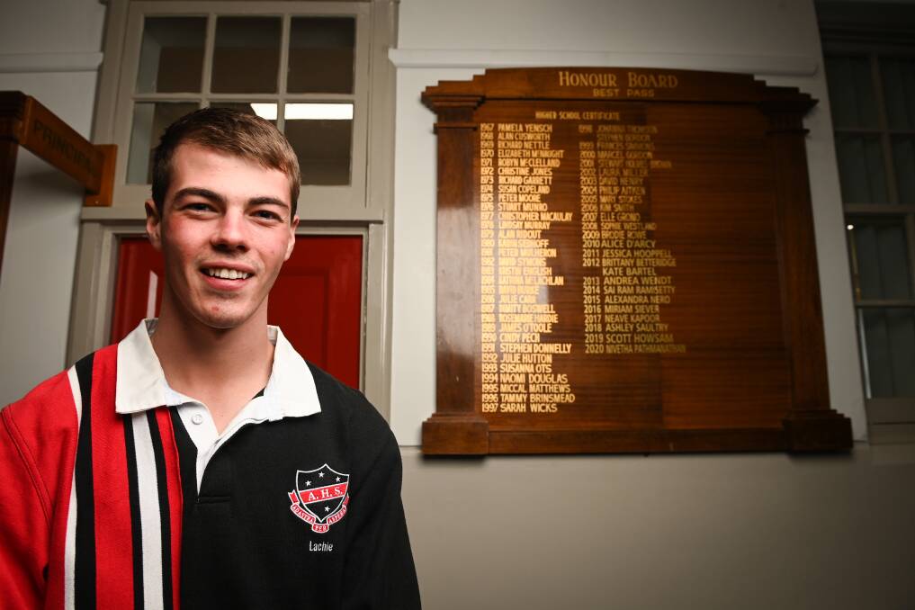 Albury High School dux Lachlan Carty. Picture by Mark Jesser
