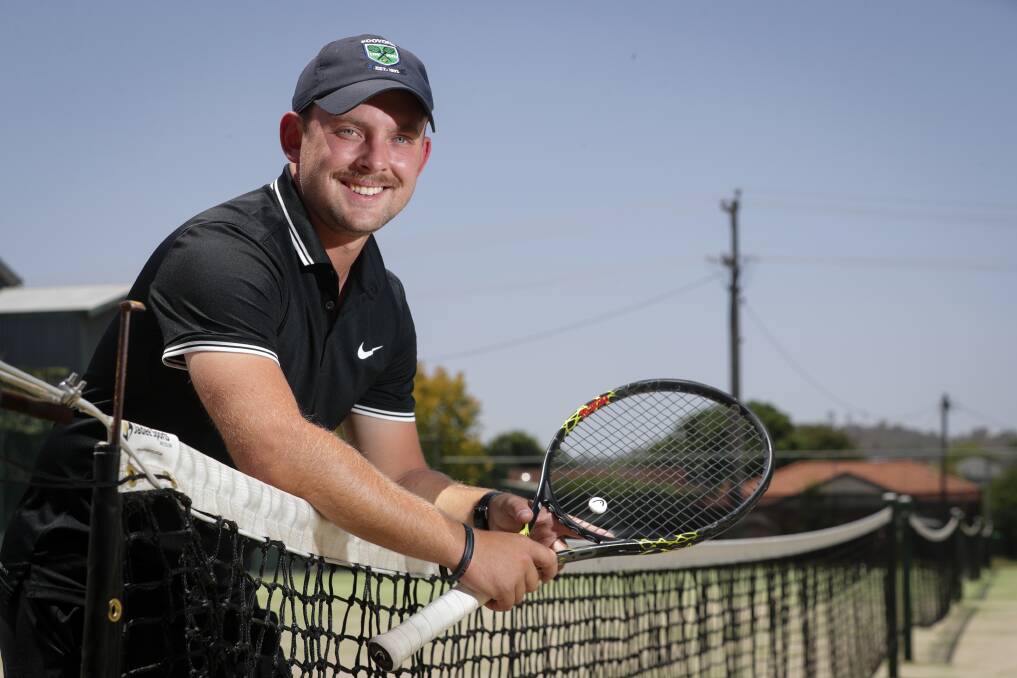 PASSIONATE: Tom Urbanavicius has relocated to Albury to begin a new coaching venture after spending two years at Kooyong International Tennis Academy in Melbourne. Picture: JAMES WILTSHIRE