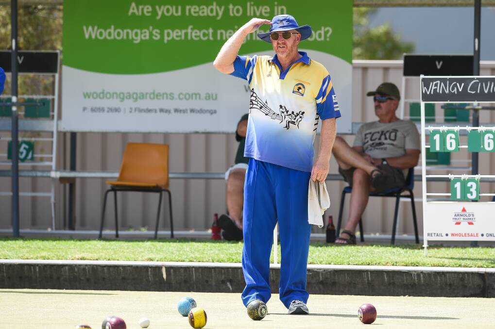 SAFELY THROUGH: Wangaratta's Ian Brimblecombe is in the hunt for the Champion of Champions singles.