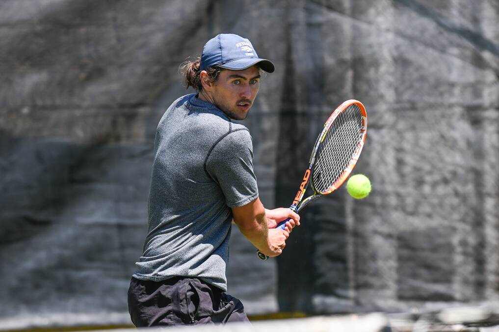 FORM PLAYER: Aaron Breust has played his part in Uiver Park's unbeaten start to Albury Tennis Association section one men's pennant season. 