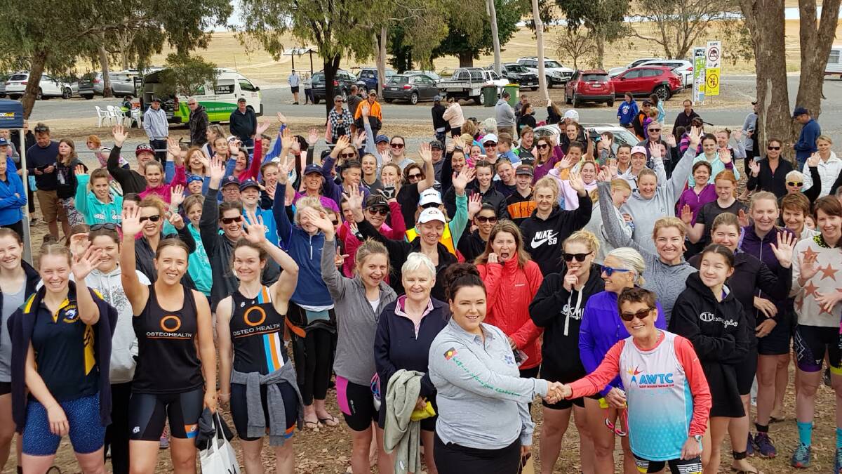 STRONG SHOWING: Close to 170 entries were taking for this year's women's only triathlon at Ebden Reserve. 