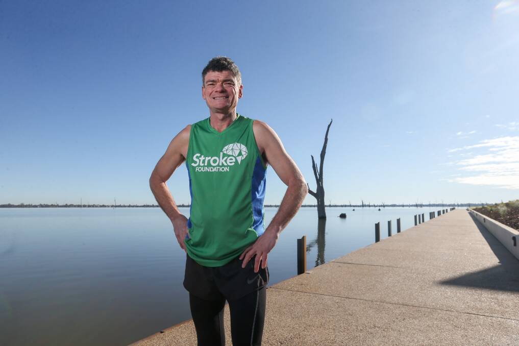 RUNNING MAN: Yarrawonga's Tim Roadley is halfway through his FAST4 Stroke running challenge, raising funds and awareness for Stroke Australia and promoting the FAST message. Picture: TARA TREWHELLA