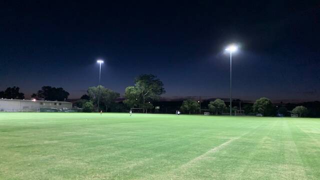 LET THERE BE LIGHT: Melrose Park is now ready to host night matches with its new lighting accredited. 