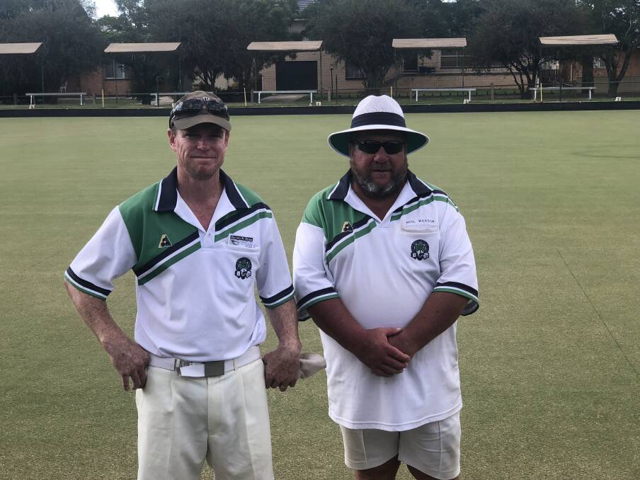 CLOSE CALL: Walla's Mick Heir and Noel Wilksch fell just short in the Albury and District president's reserve pairs decider.