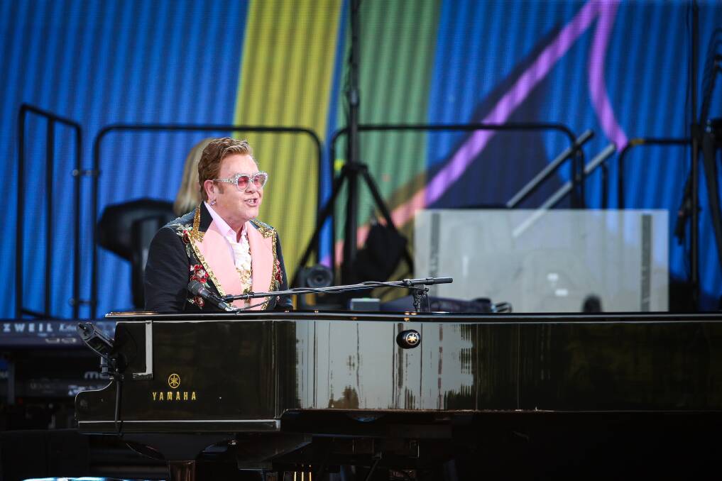 ROCKET MAN: A huge crowd of 11,000 turned out in January to see Elton John perform at Wahgunyah's All Saints Estate. Events at the winery have come to a standstill since.