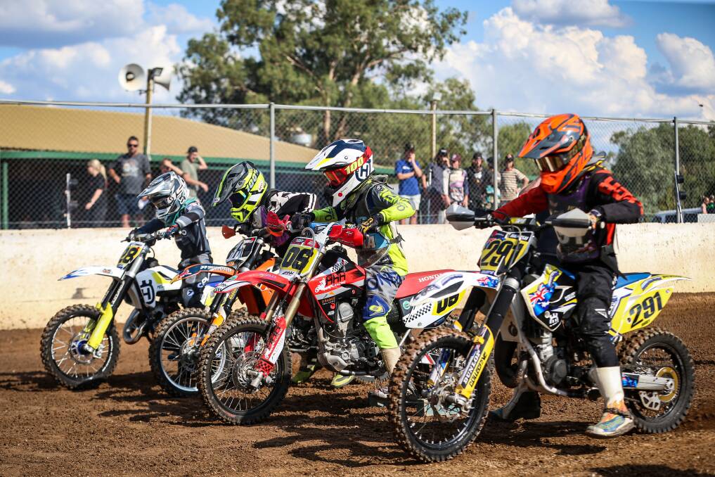 START YOUR ENGINES: The 85cc category is one of a number events on the cards for round two of Albury-Wodonga Motorcycle Club's track series. Picture: JAMES WILTSHIRE