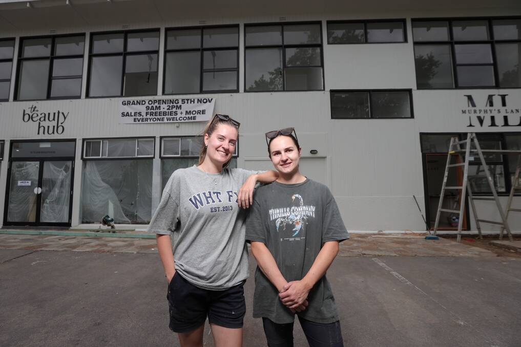The Beauty Hub and Lorum Lashes owner Bree Armstrong and Murphy's Lane coffee shop owner Taylah Gerecke will open their businesses on Elgin Boulevard in Wodonga on November 5. Picture by James Wiltshire