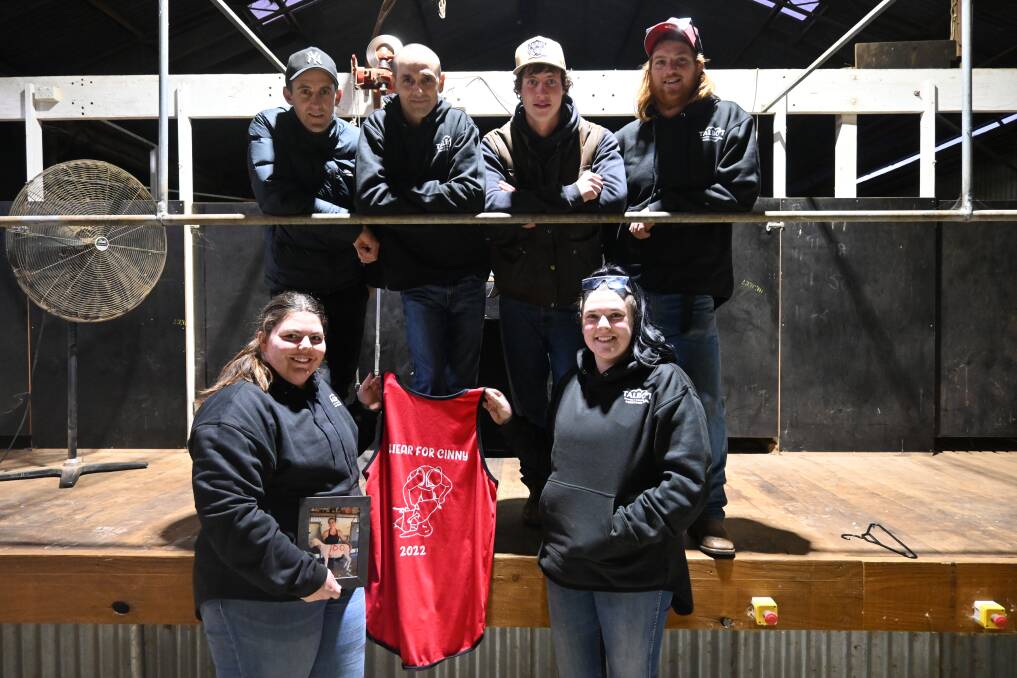 SHOW OF SUPPORT: Jacinta Beetson's workmates at Talbot Shearing and Crutching Services aim to raise more than $15,000 at a shearing event named in her honour next week.