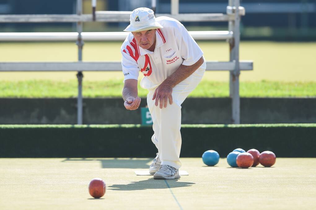 HE'S ALL FIRED UP: Henty's Peter Forck has impressed in pursuit of a third straight Albury and District singles title, breezing through his quarter-final clash.
