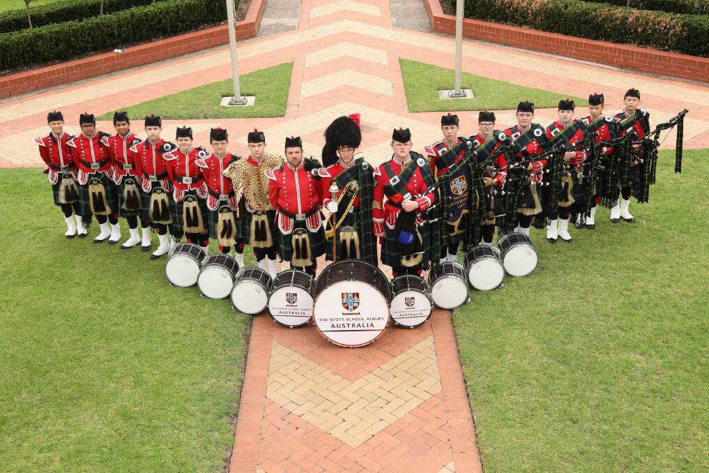 The Scots School Albury pipe band has been invited to the 2023 Royal Edinburgh Military Tattoo in Scotland. It will be the school's second appearance at the event after debuting in 2017. Picture by The Scots School Albury