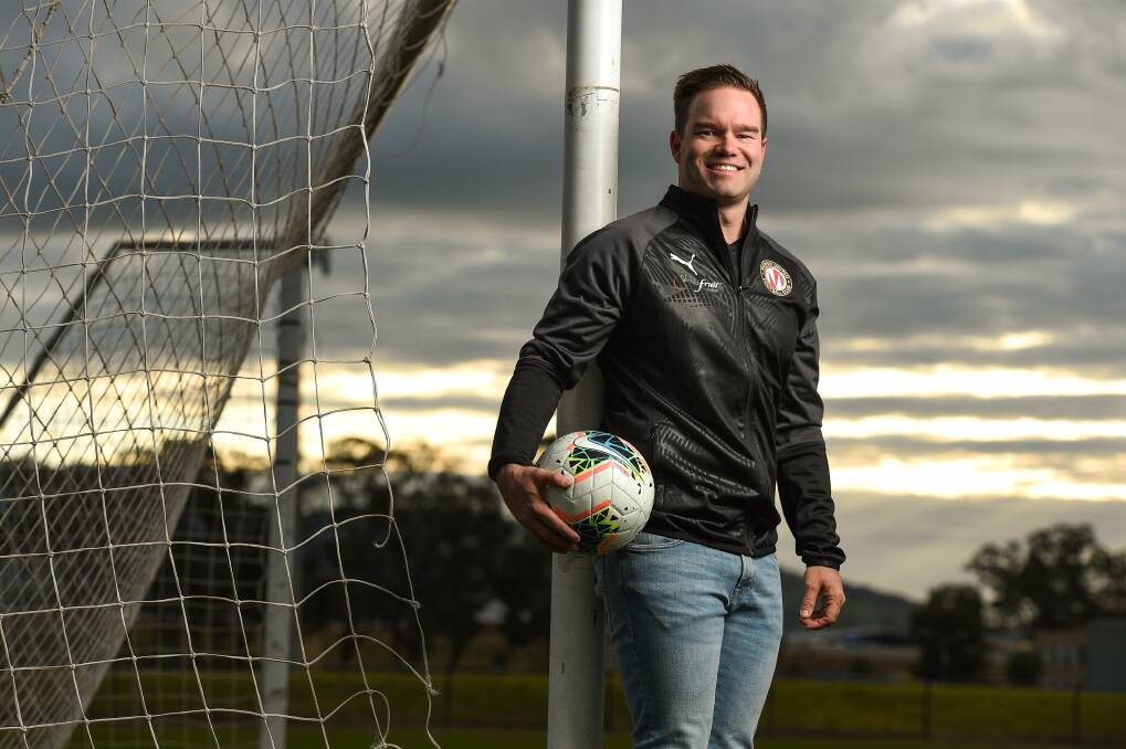 NEW CHAPTER: After stepping away from a career in the media, former Myrtleford and St Pats player Chris Mitchell has been appointed Murray United's Bright Red SAP coordinator. Picture: MARK JESSER