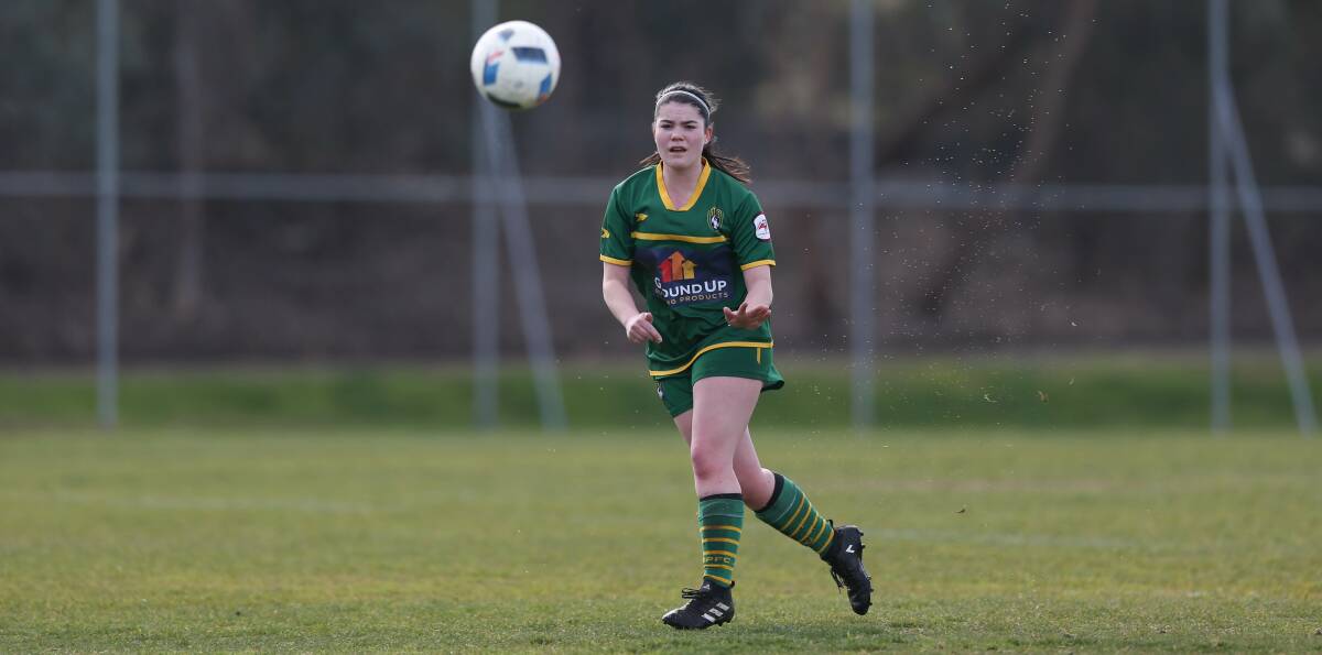 Samantha Mackinnon has played her part in St Pats' charge to the AWFA senior women's league title. Picture: TARA TREWHELLA