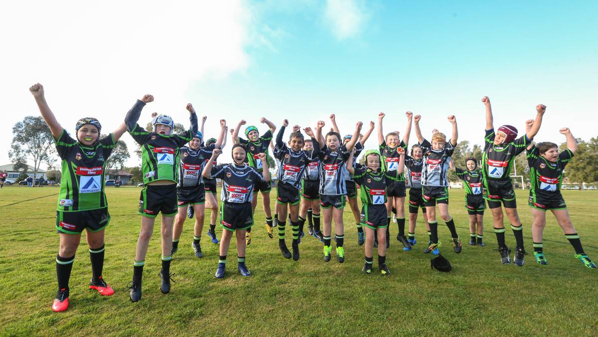 WE'RE EXCITED: Albury Thunder Junior Rugby League sides trained and played at Sarvaas Park on Saturday in preparation for the return of the season next weekend. Picture: JAMES WILTSHIRE