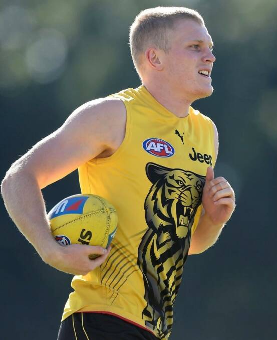 DETERMINED: Corowa's Ryan Garthwaite said the 2020 season was a struggle without the chance to play a game at Richmond, but he'll continue to stake his claim in 2021. Picture: RICHMOND FC