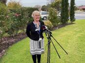 PLAN IN PLACE: Albury Wodonga Health interim chief executive Janet Chapman announces the decision for the cross-border service to enter a third code yellow.