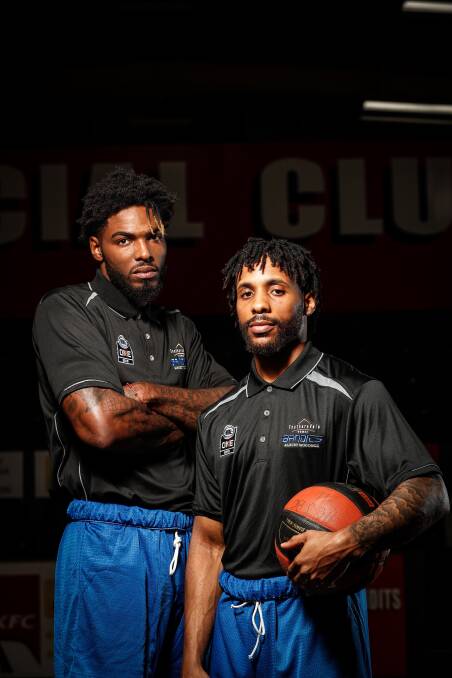 WELCOME TO TOWN: The Albury-Wodonga Bandits unveiled new imports Torren Jones and Ken-Jah Bosley ahead of the 2019 NBL1 season. Picture: JAMES WILTSHIRE