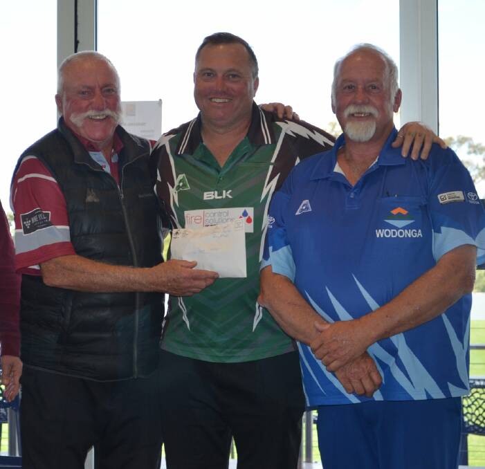TOP TRIO: Maz Scanlan, Daniel Scanlan and Ray Moon claimed victory in the $30,000 Griffith Exies Masters Triples tournament.