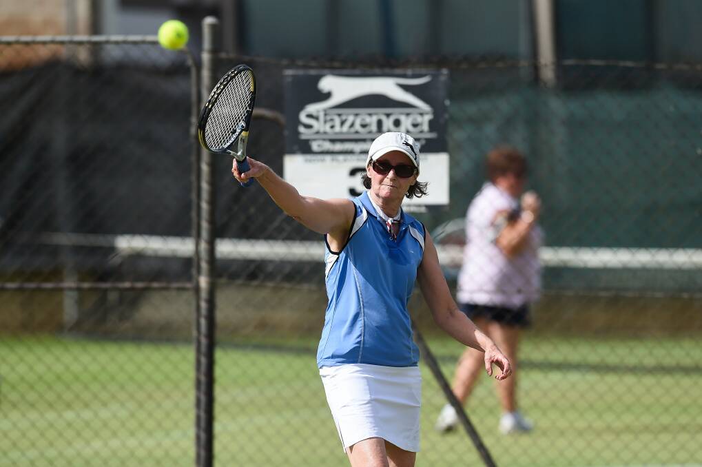 WELL PLAYED: Joan Landy remained unbeaten throughout as Rouvray accounted for Bulle in Tuesday ladies pennant at the Albury grasscourts.