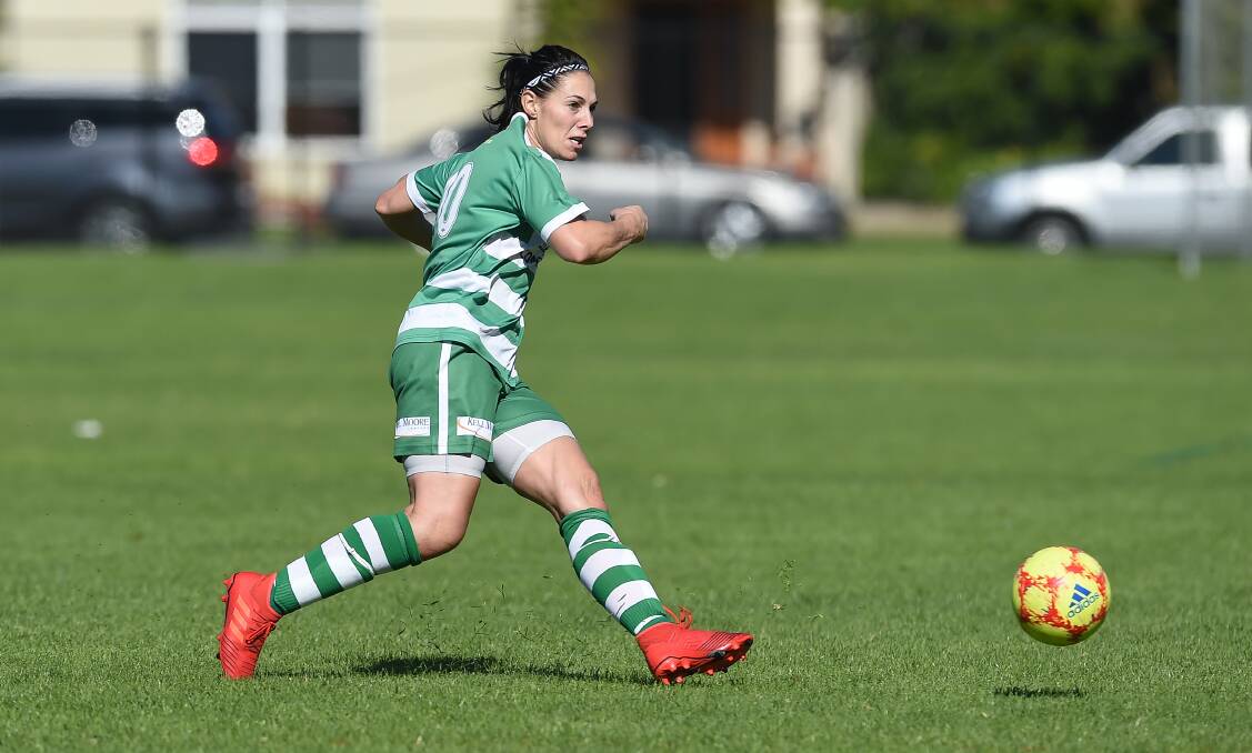IN FORM: Alicia Torcaso picked up from where she left off at the weekend with a goal against St Pats on Thursday night. Picture: MARK JESSER