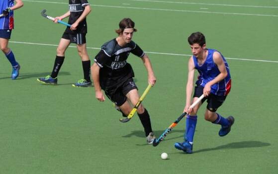 STANDOUT: Albury's Tom Kilby (left) was selected in the NSW CHS hockey side to head to the national carnival next month. Picture: CAYTE CAMPBELL