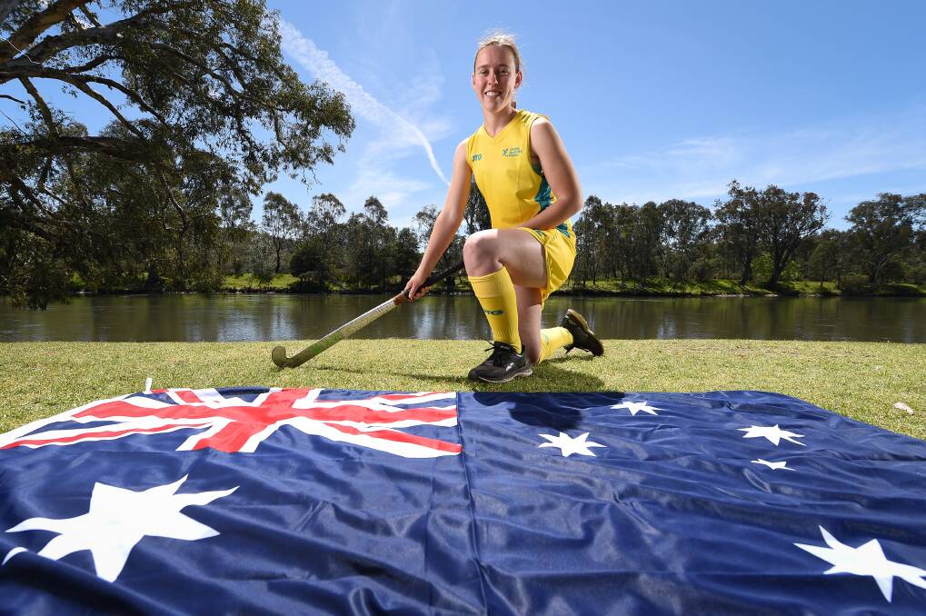 GREEN AND GOLD: Riley Sutherland has been selected in the Australian under-21 indoor hockey side to compete in Russia. Picture: MARK JESSER