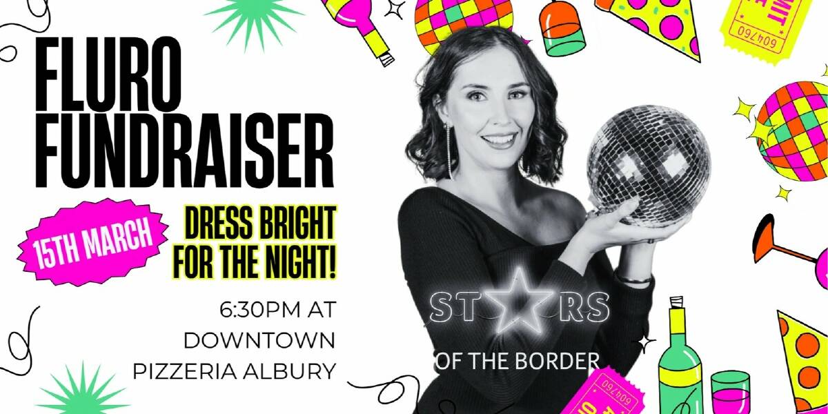 Border marketing director Kirsten Sargeant is hosting a fluro event at Albury's Downtown Pizzeria on Friday, March 15, to support her Stars of the Border Dance for Cancer fundraising. Picture supplied