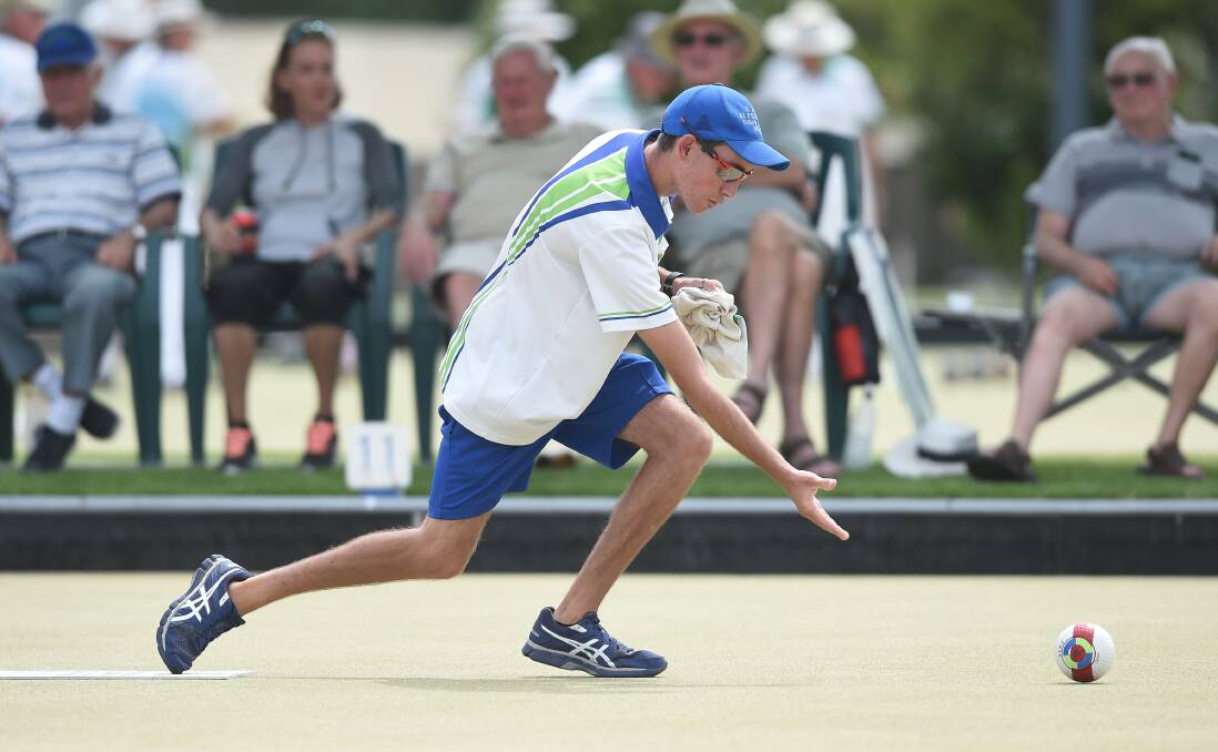 FINALS BOUND: Corowa Civic's Thomas Webb has teamed up with Wodonga's Paul Davies to reach the Ovens and Murray state pairs final. 