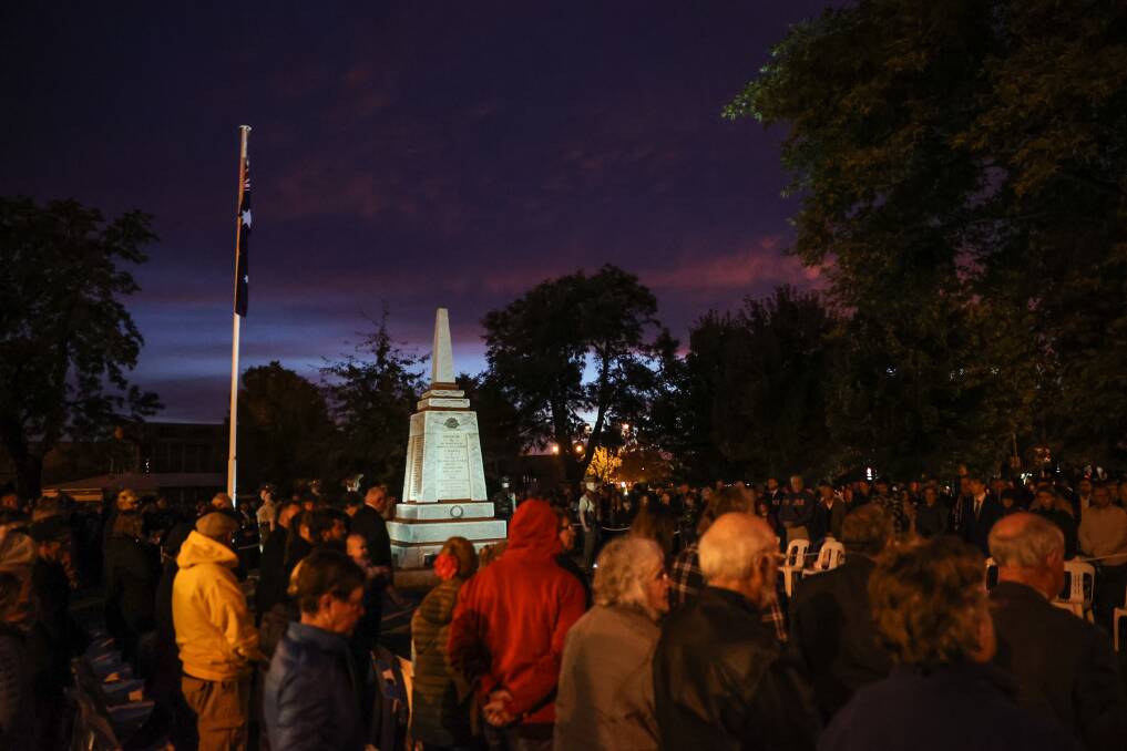 WELCOME BACK: The Wodonga community turned out in force for the city's first Anzac Day dawn service since 2019. Wodonga RSL sub-branch president Jim Begley rated it one of the event's biggest crowds. Pictures: JAMES WILTSHIRE