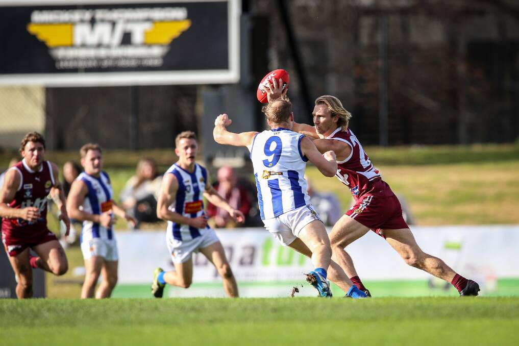 SIDELINED: Wodonga recruit Zac Brain will miss the next two matches on a rough conduct charge after opting not to take his case to the Ovens and Murray tribunal on Wednesday night. Picture: JAMES WILTSHIRE